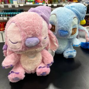 Peluche Stitch y Angel con Gorro de Dormir